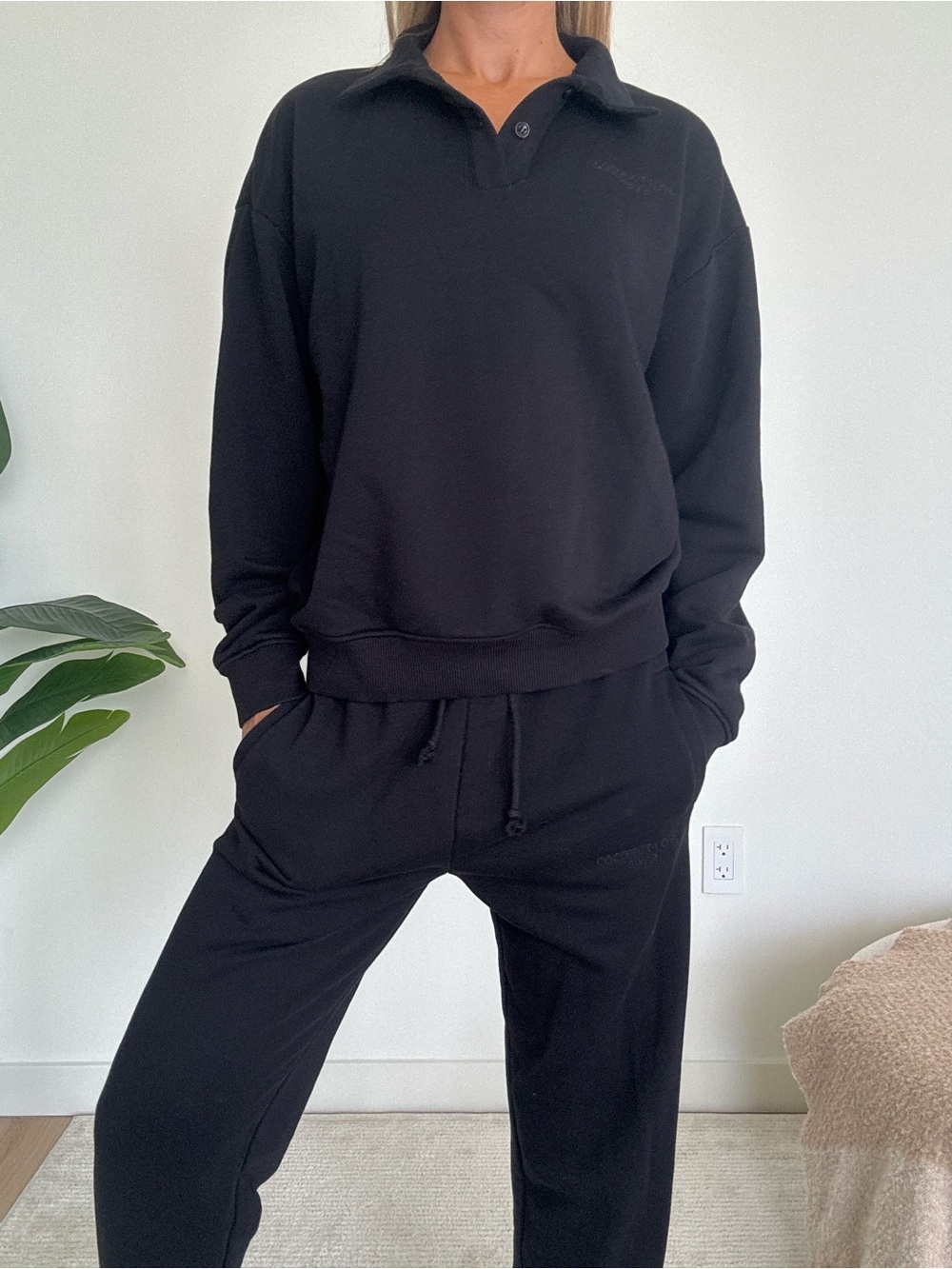 Black Track Suit Set